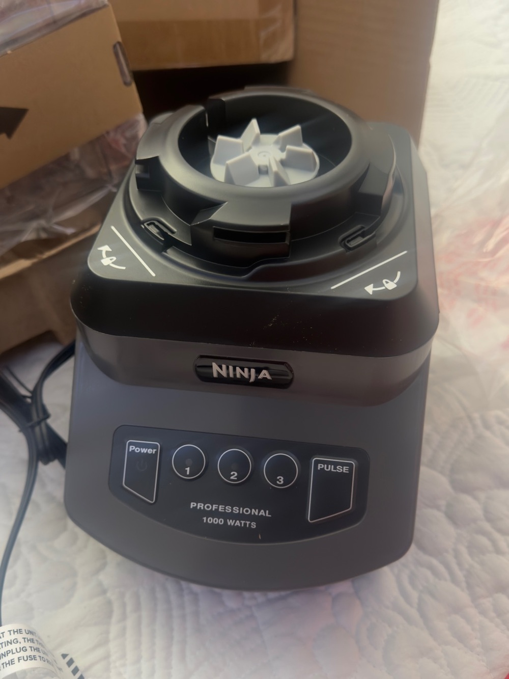 Ninja Blender Base in Black and Silver Accents